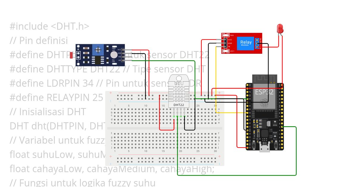 Konsep Cerdas dengan Fuzzy dan ESP8266 simulation