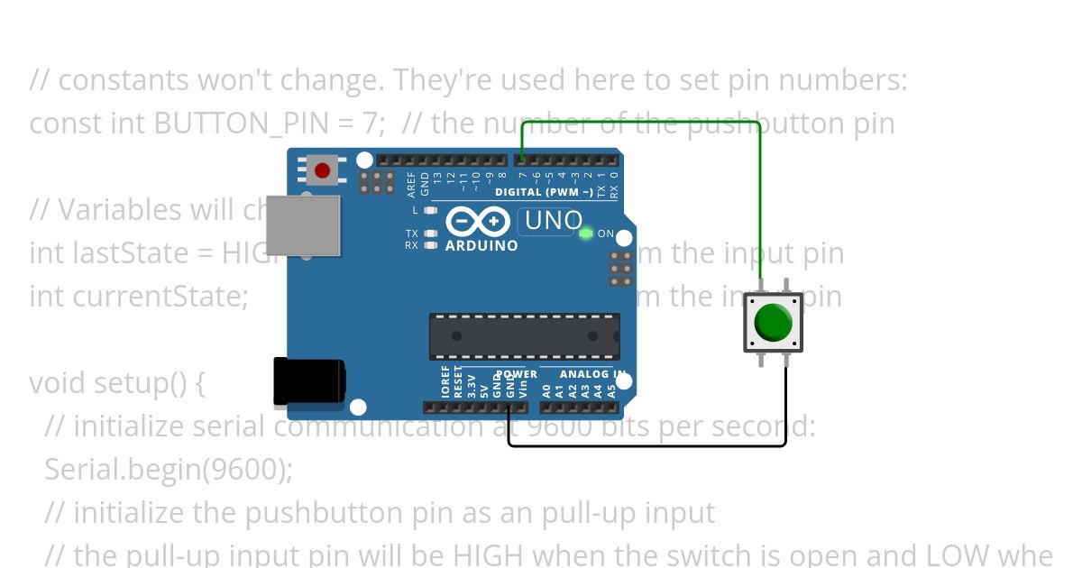 Button INPUT_PULLUP simulation