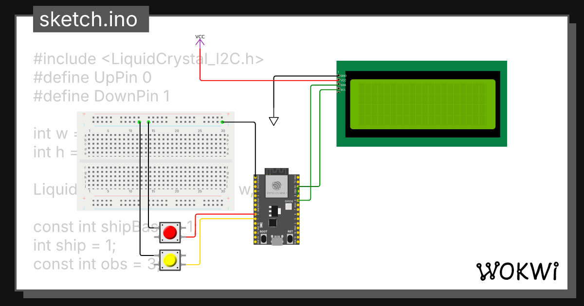 SpaceShooter - Wokwi ESP32, STM32, Arduino Simulator