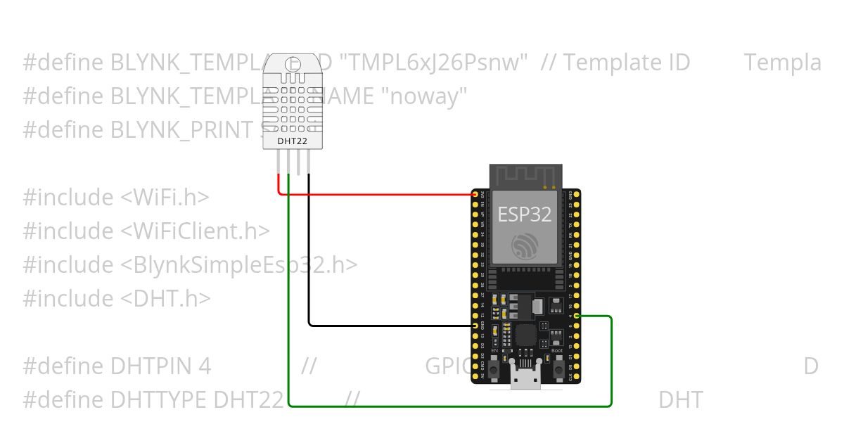 DHT test Blynk test simulation