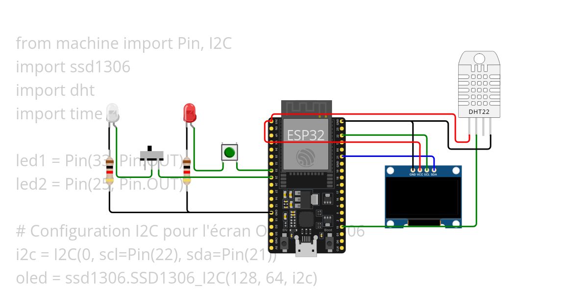 esp32-micropython-ssd1306 Copy simulation