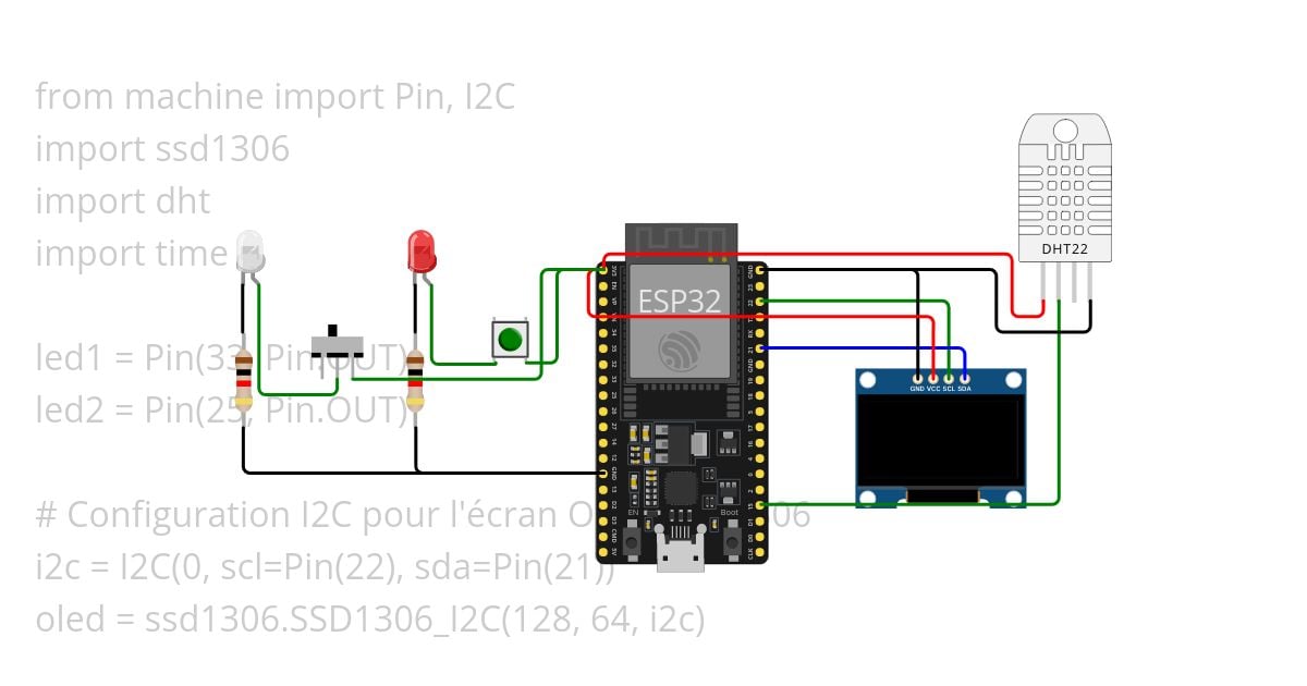 esp32-micropython-ssd1306 Copy simulation