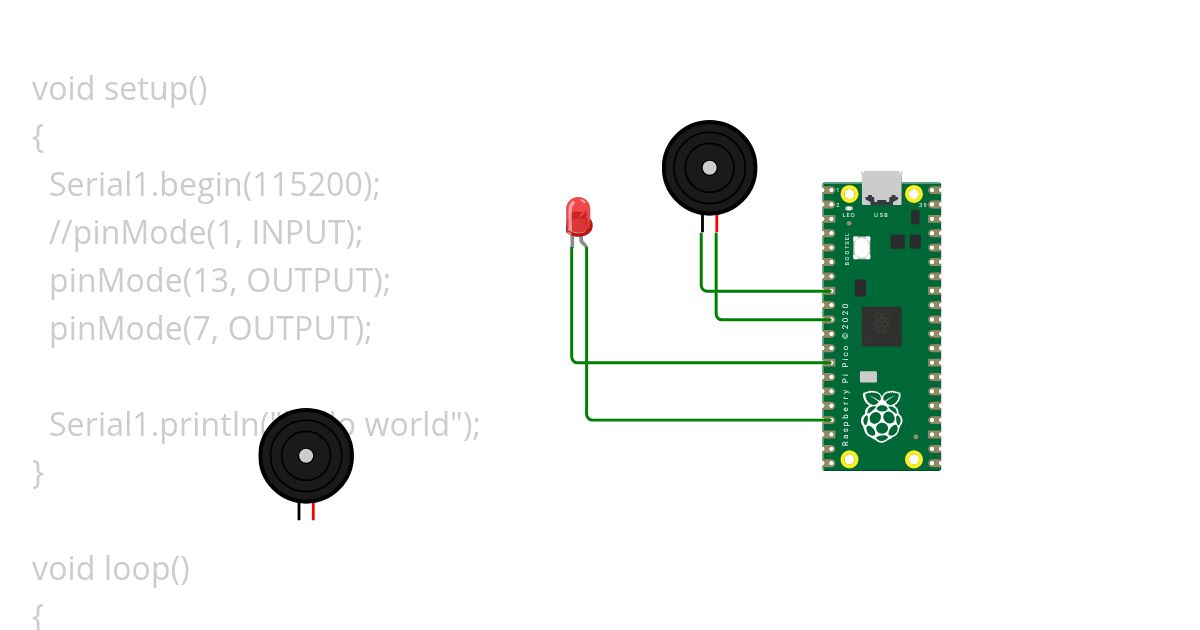 BUZZER  WITH LED simulation
