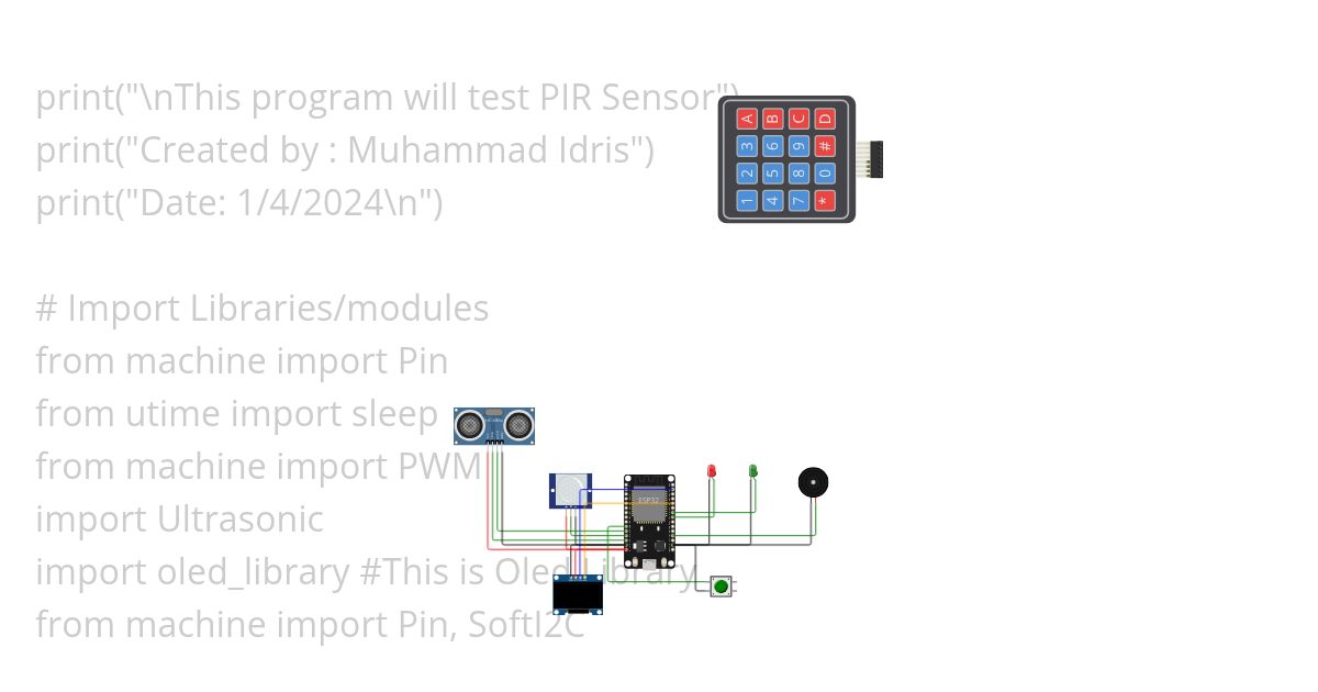 PIR SENSOR  simulation