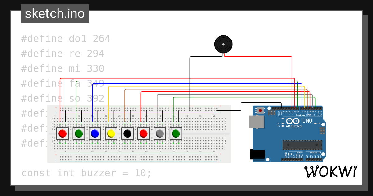 Piano Sederhana - Wokwi ESP32, STM32, Arduino Simulator