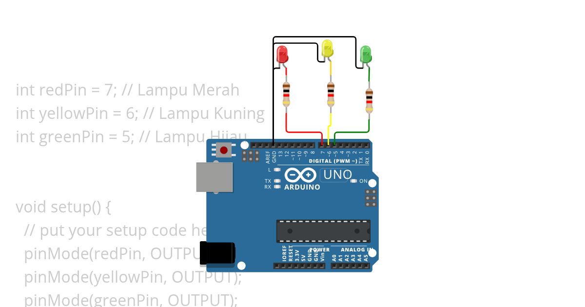 blinking led simulation