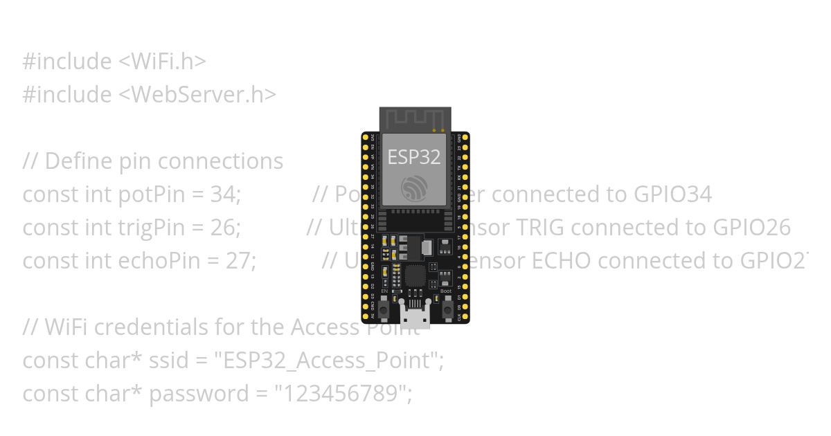 Local Server - Ultrasonic and Pot simulation