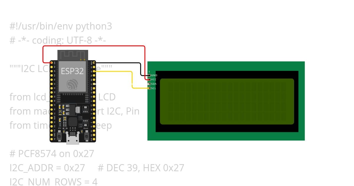 ESP32_LCD_i2C simulation
