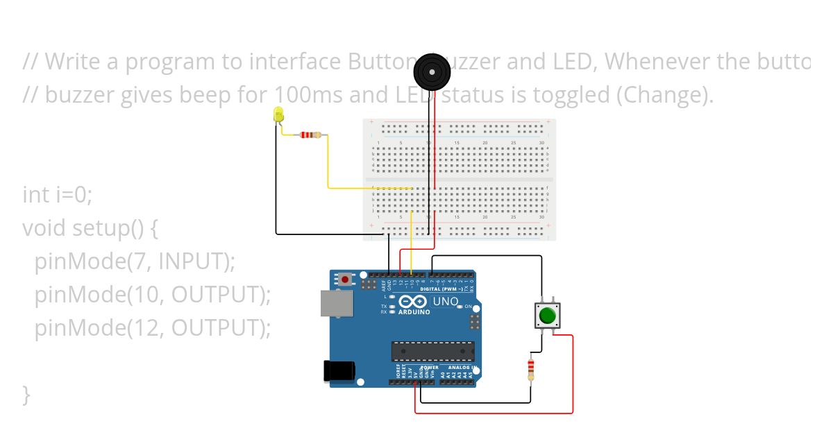 LED or BUZZER with PUSH BUTTON Copy (2) simulation