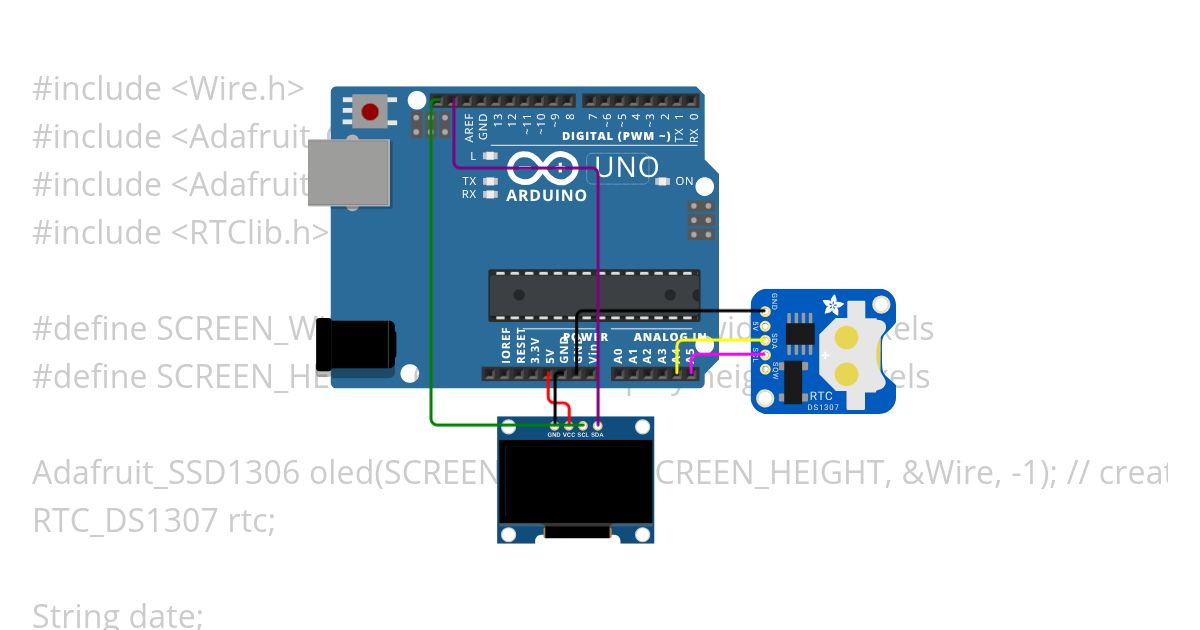 Time w/ oled and rtc simulation