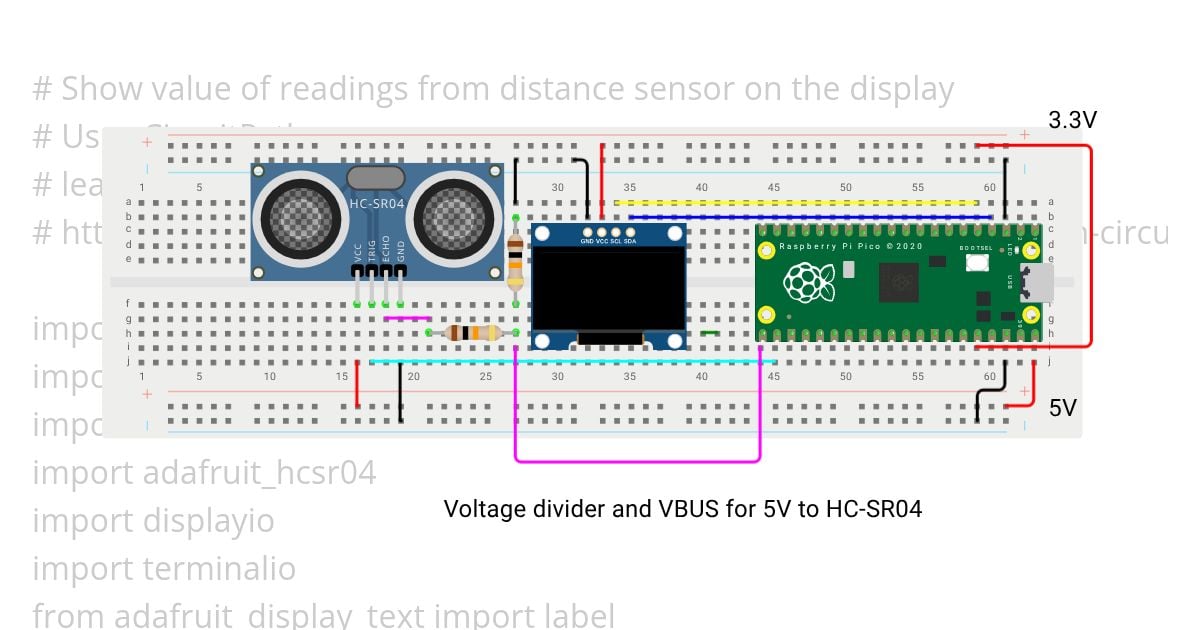 Distance sensor_on_VBUS (CircuitPython) simulation