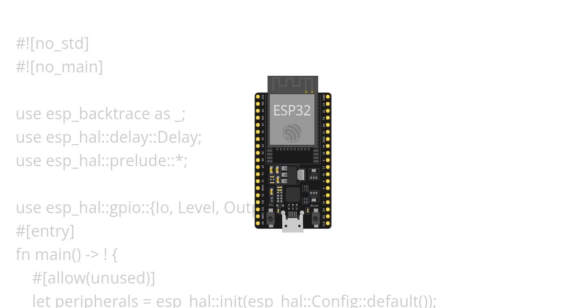 impl Rust on ESP - Blink LED simulation