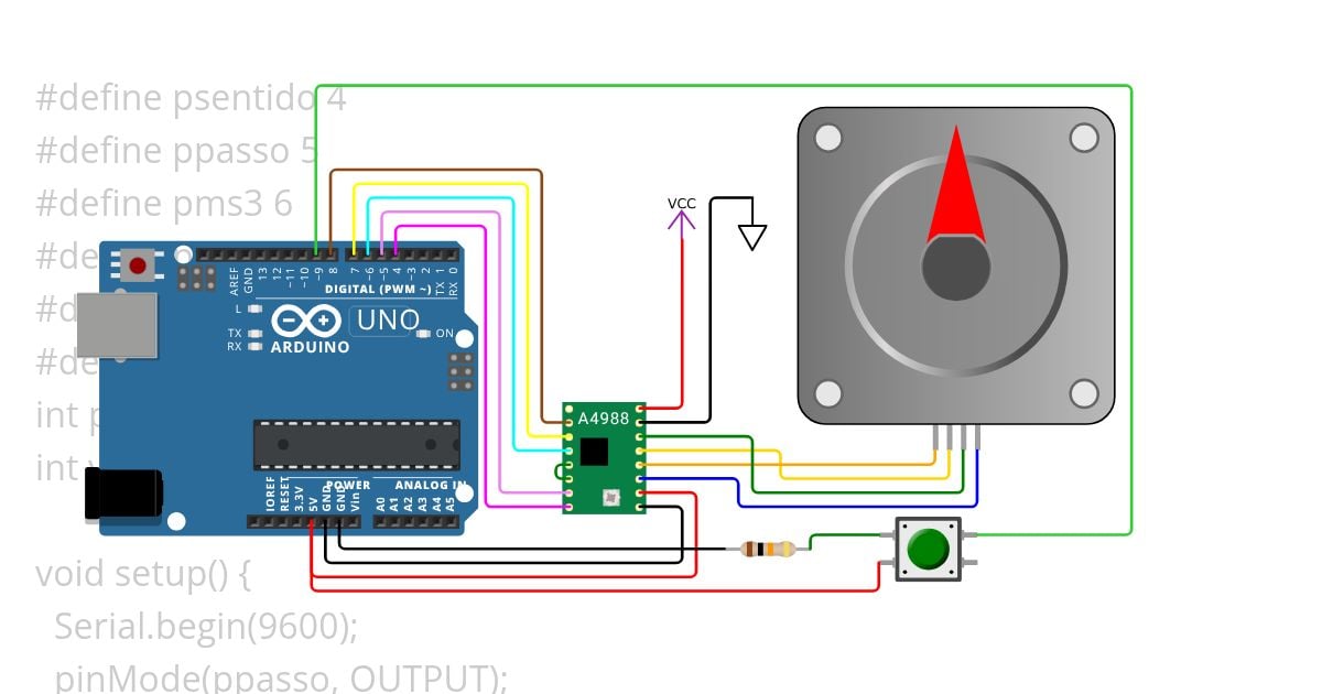 Framework Arduino II: Aula 20 Motores de Passo simulation