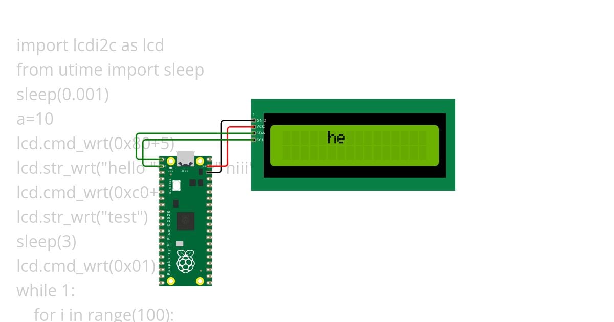 lcd i2c intro simulation