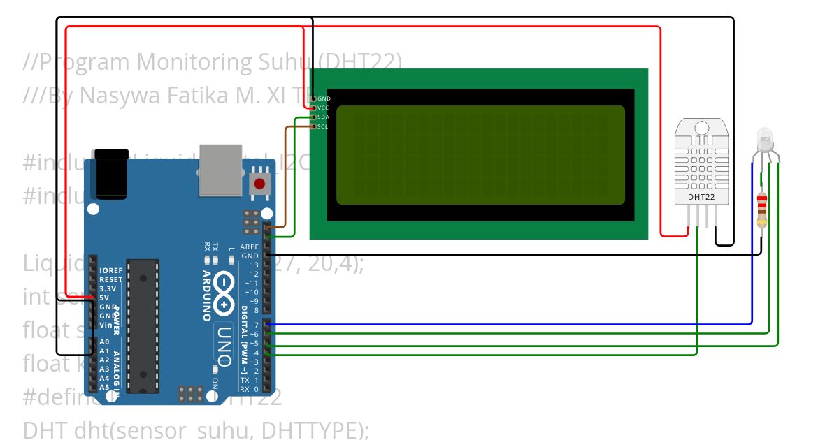 Sensor suhu - Arduino version simulation