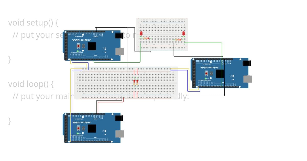 I2C Connection of 2-3 Arduinos simulation