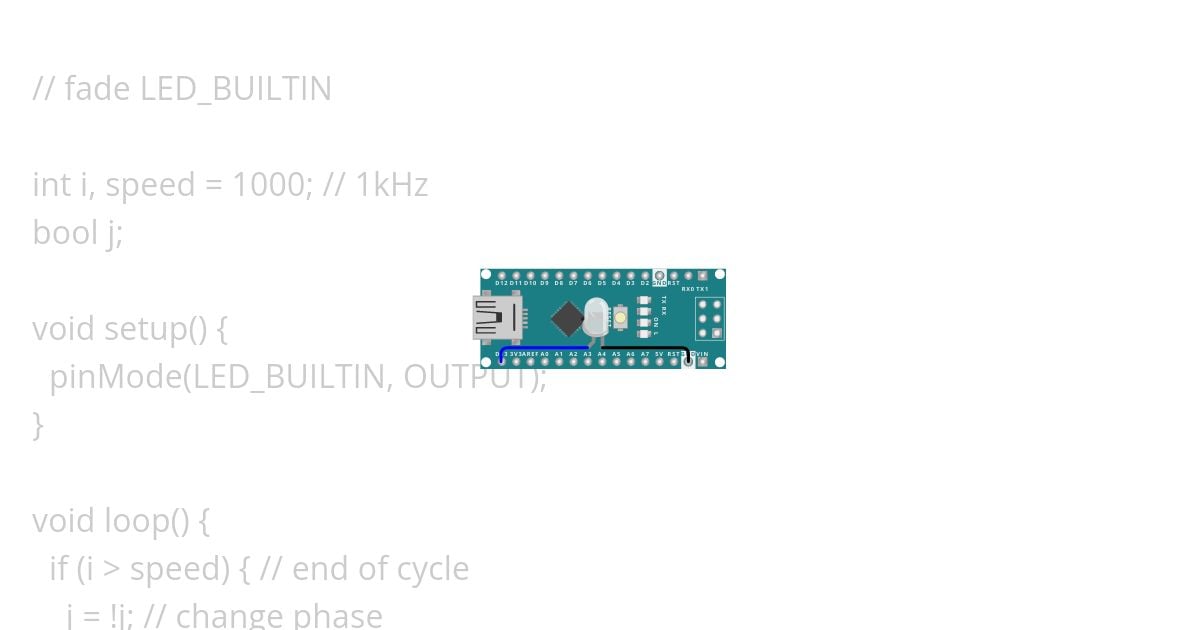 fadeLED_BUILTIN simulation
