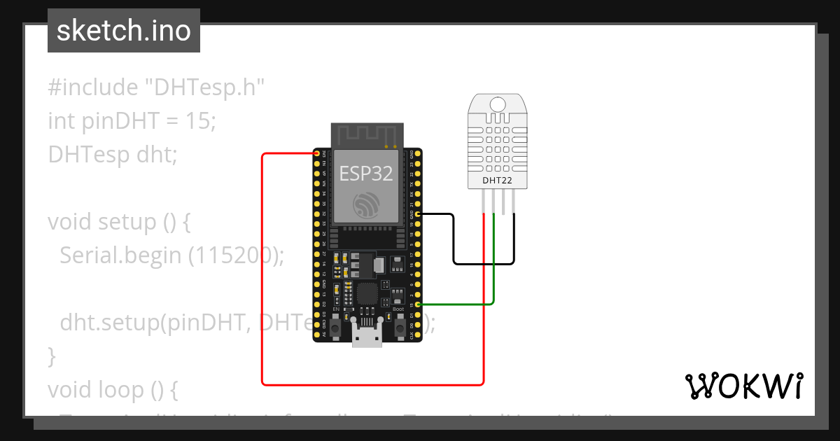 DHT11 - Wokwi ESP32, STM32, Arduino Simulator