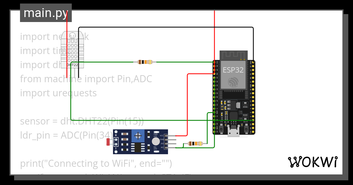 Environment Logger Using Thingspeak Wokwi Esp Stm Arduino Simulator