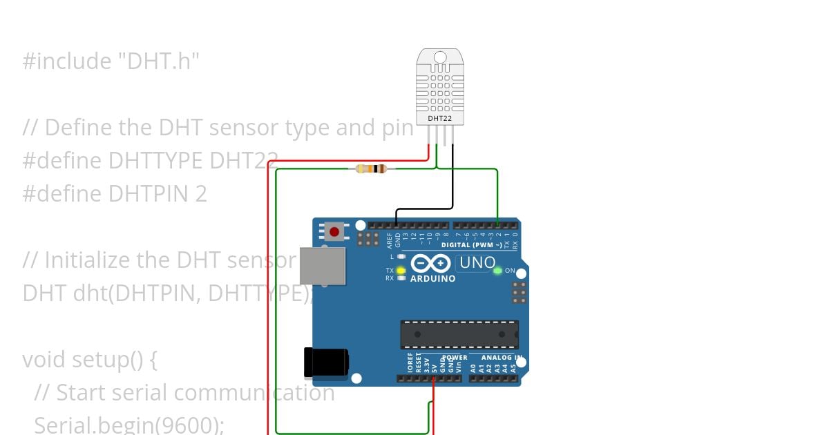 DHT22 digital sensor simulation