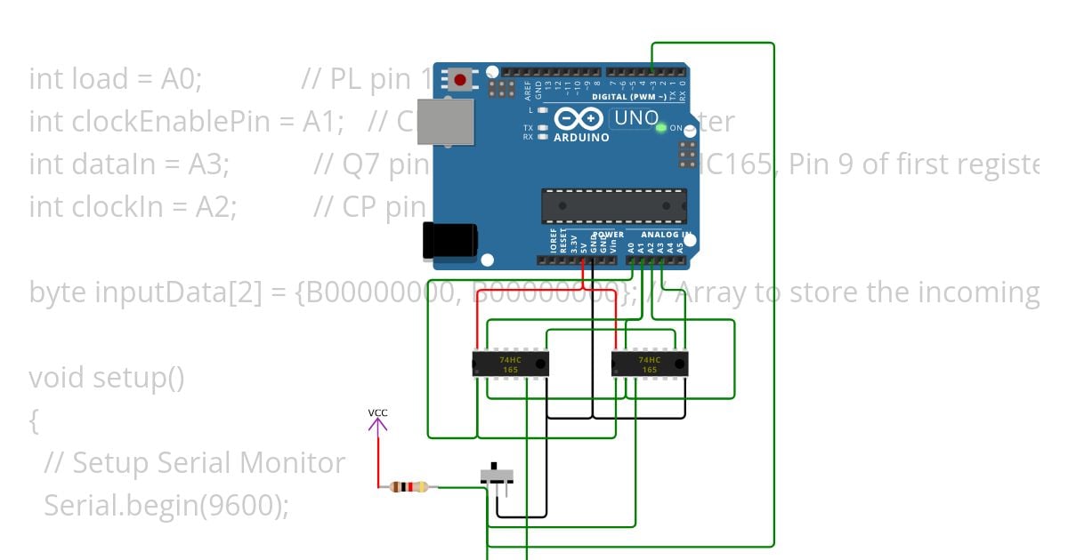 74HC165 dual cascade simulation