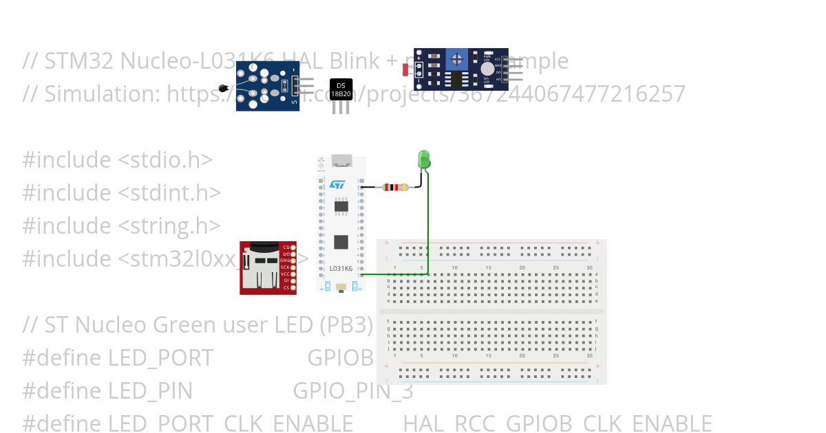 ST Nucleo L031 - HAL Copy simulation