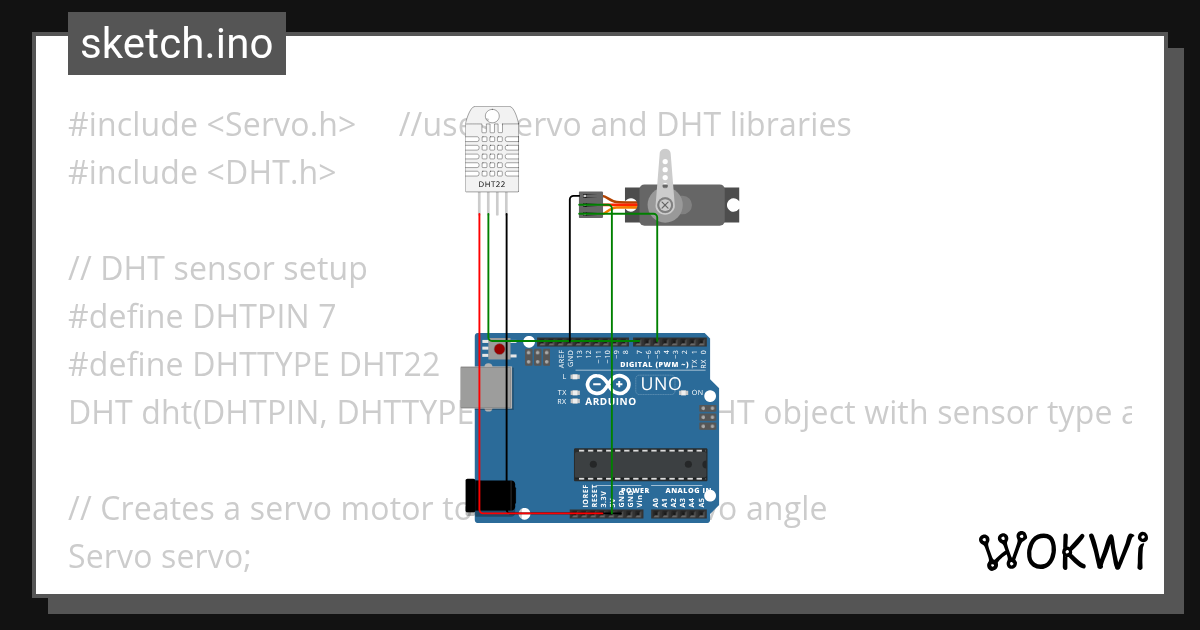 Temp sensor arm - Wokwi ESP32, STM32, Arduino Simulator image.