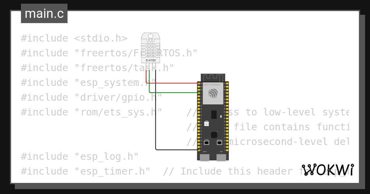 Esp32 dht22 test wokwi esp32 stm32 arduino simulator