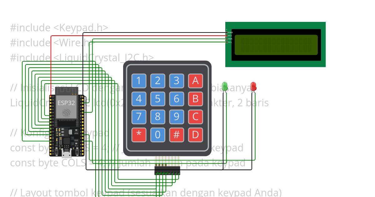 ARYA KEYPAD I2C simulation