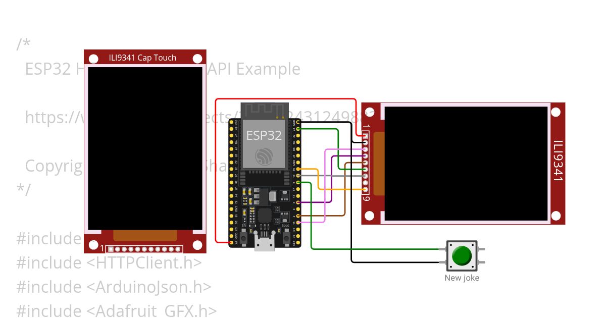 esp32-Display Test simulation