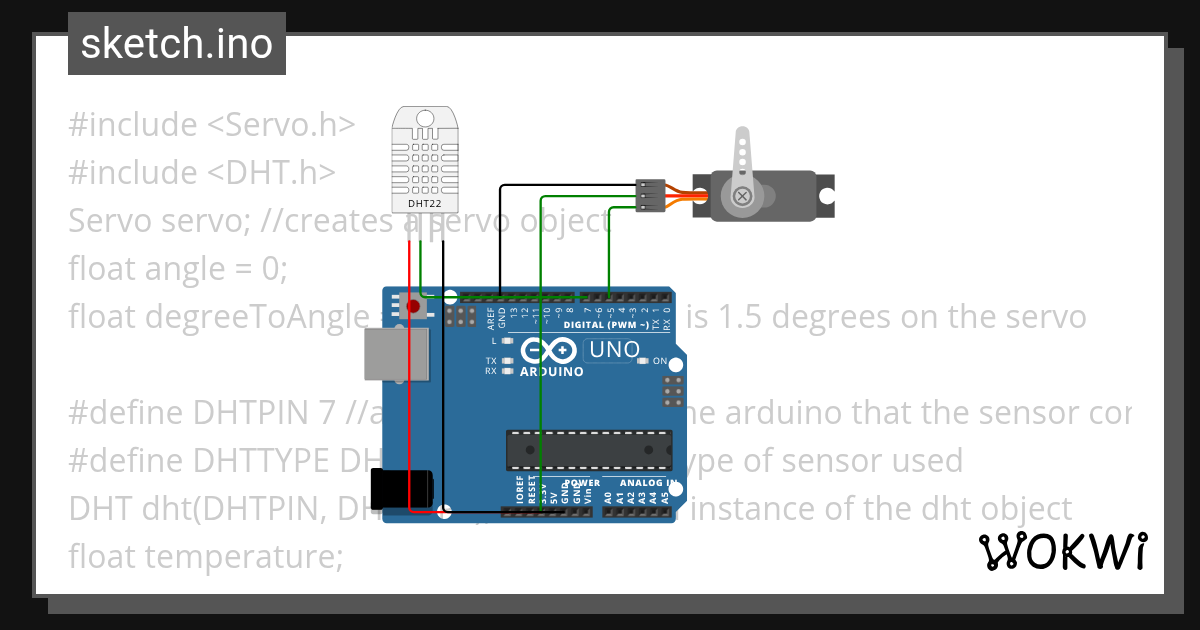Temperature Sensor - Wokwi ESP32, STM32, Arduino Simulator