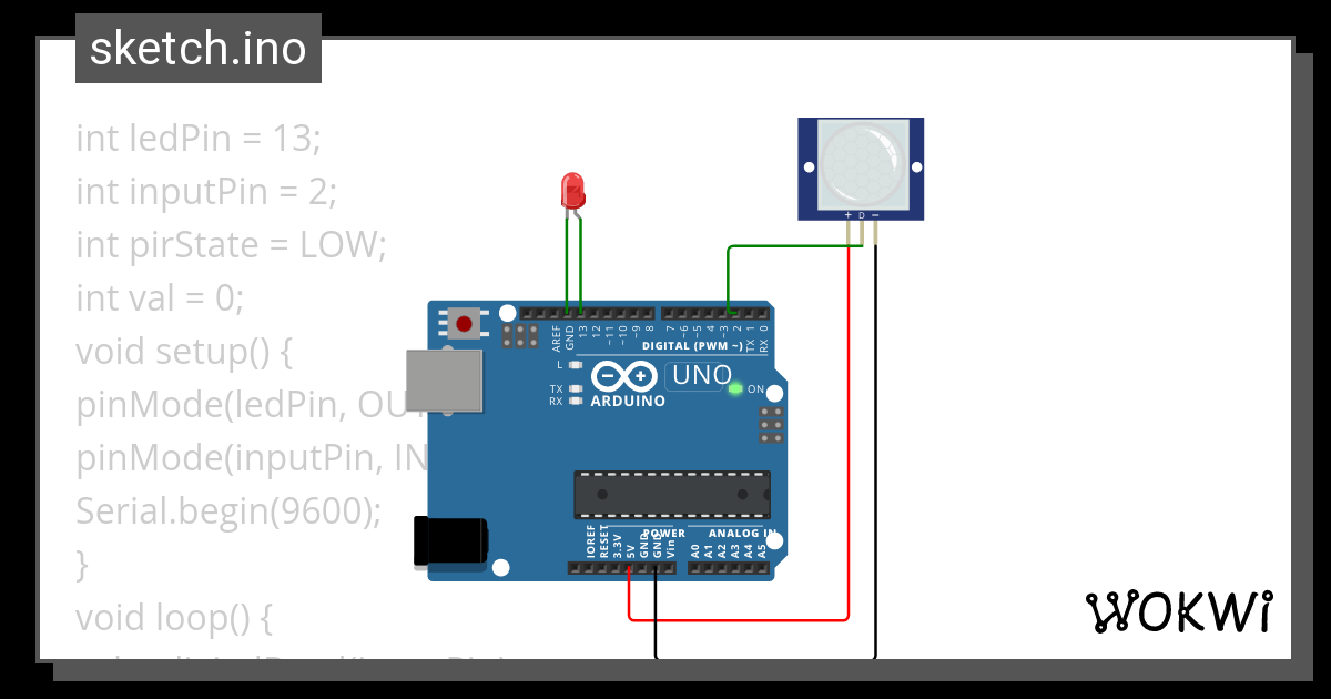 Pir Sensor Wokwi Esp Stm Arduino Simulator