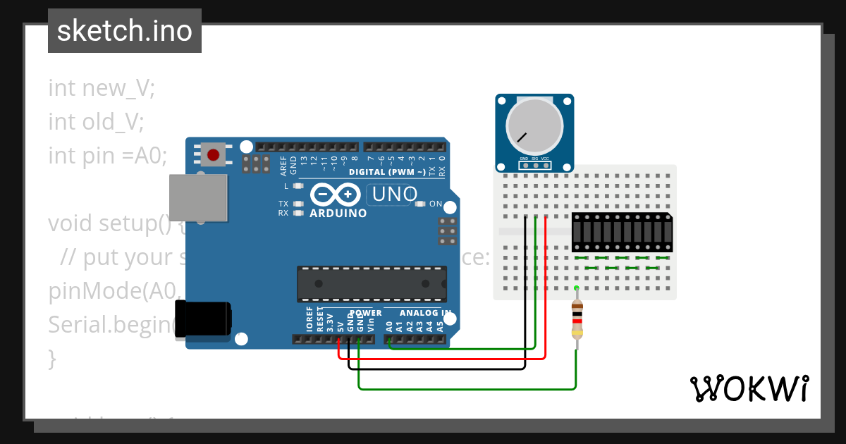 variable resistor - Wokwi ESP32, STM32, Arduino Simulator