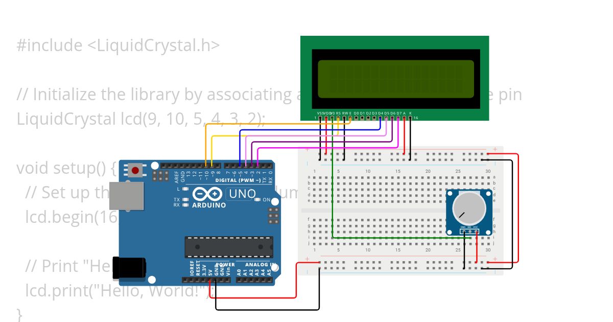 PR4 LCD with Potentiometer Ex3 simulation