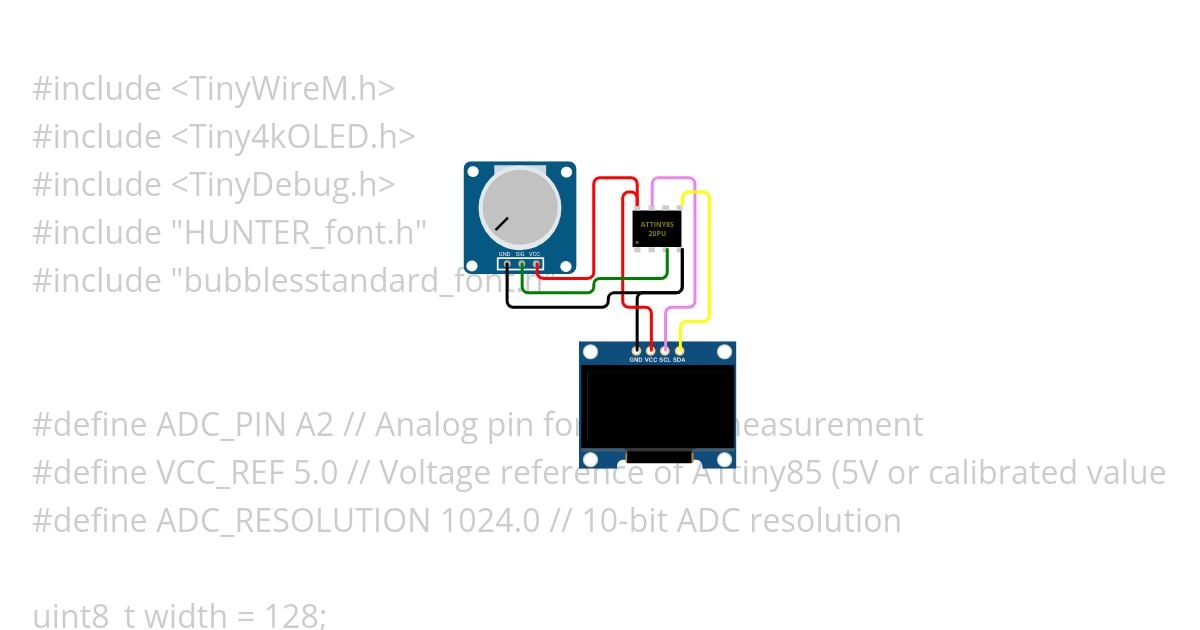 Battery voltage measure simulation