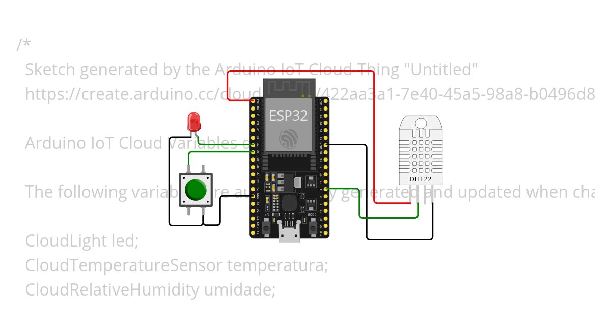 ESP32 Arduino IoT Cloud simulation
