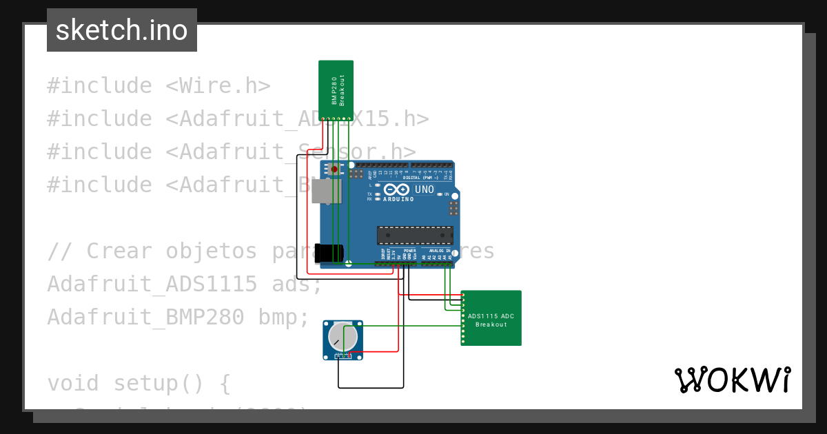 Ads1115 wokwi esp32 stm32 arduino simulator