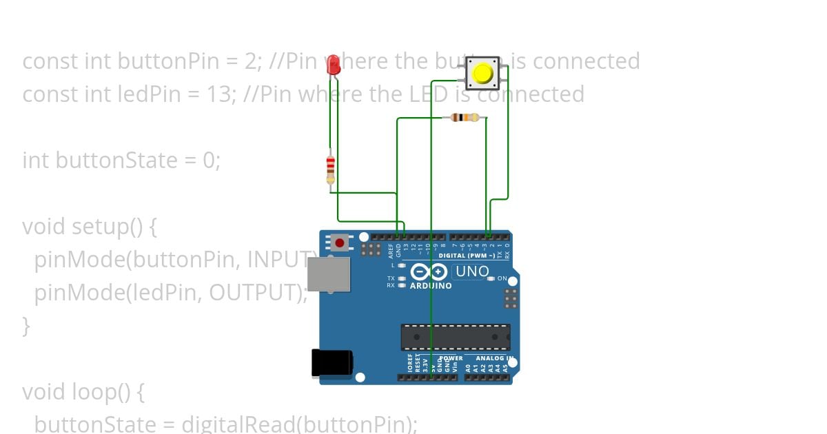 3- Button light: Arduino simulation