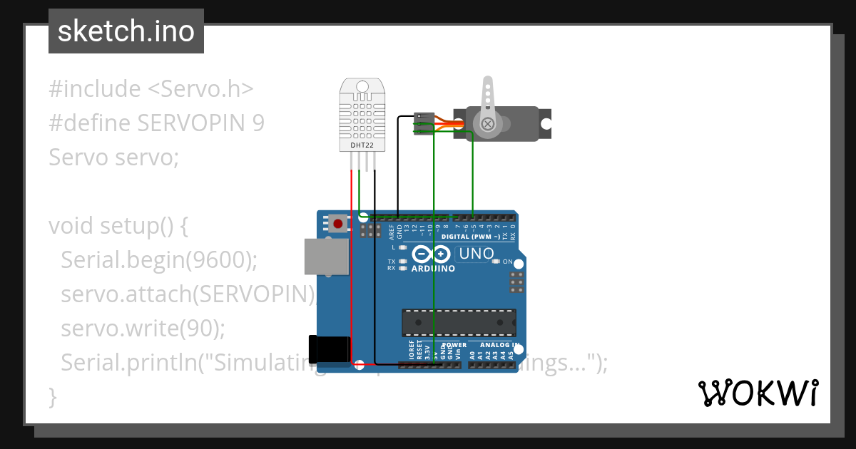 Temperature Sensor - Wokwi ESP32, STM32, Arduino Simulator