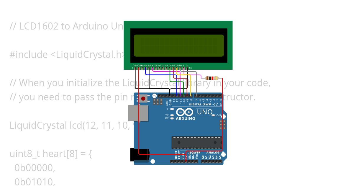 008 Projects with LCD1602 - Character Animation simulation