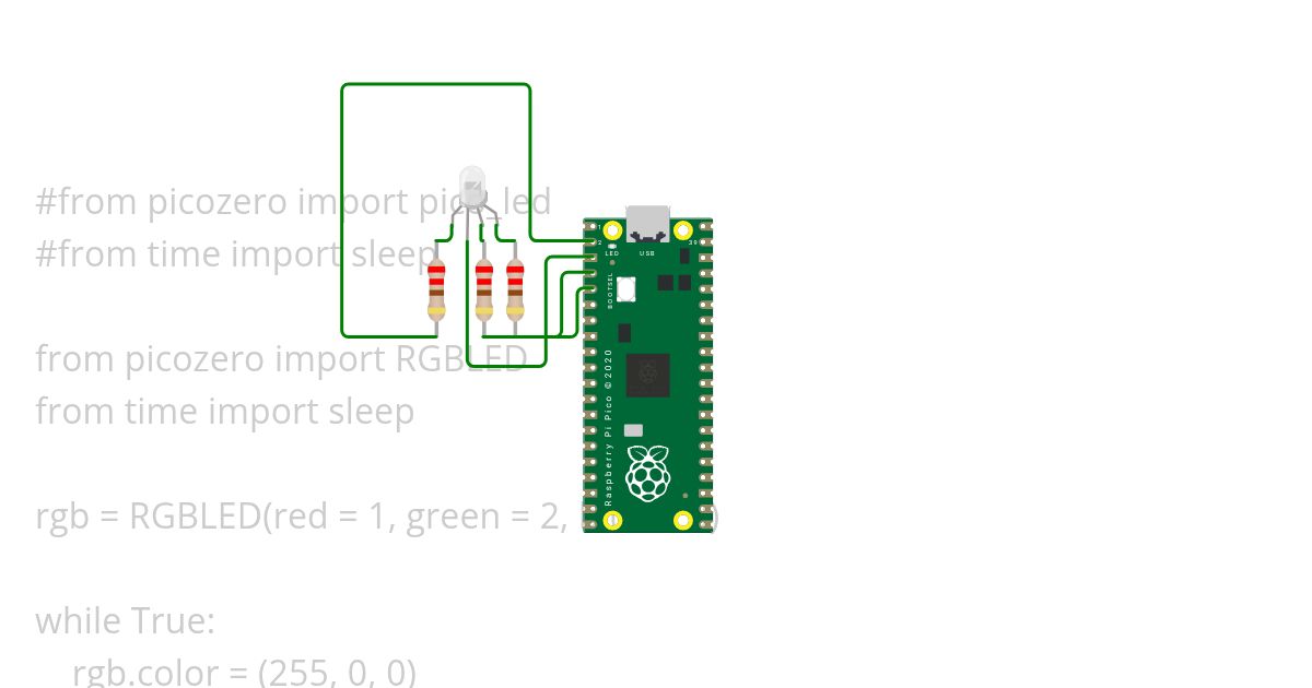 Raspberry Pi Pico RGB simulation