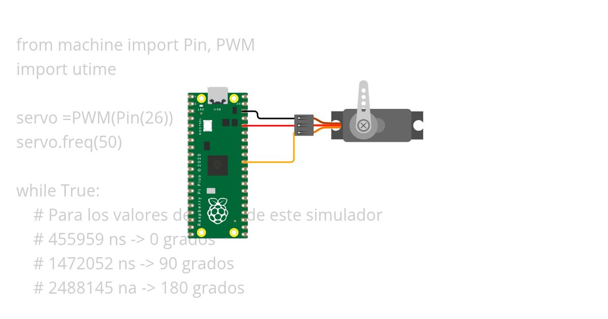 Servo con Pi Pico 1 simulation