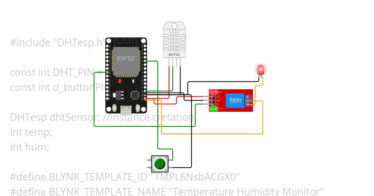 my blynk temprature woking  door button simulation