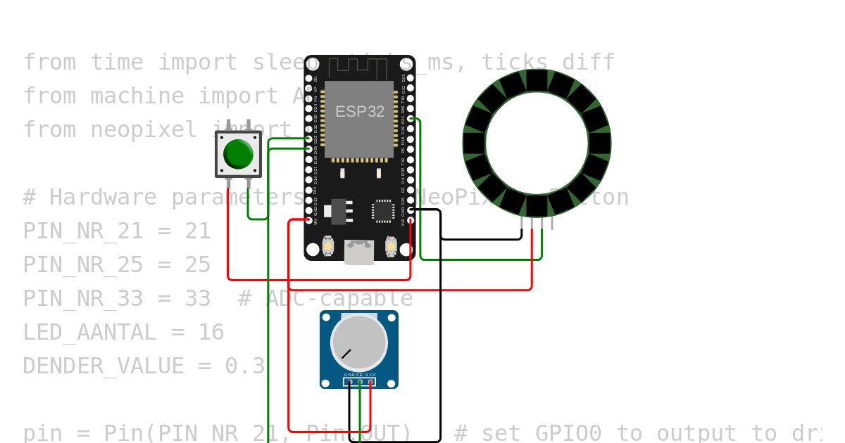 Les12 Looplicht Potentiometer simulation