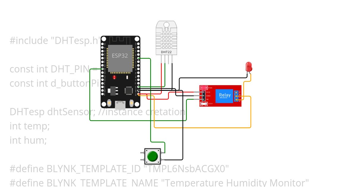 my blynk temprature woking  door button Copy simulation