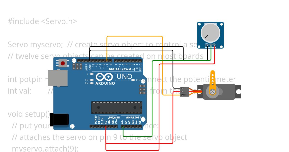 011 Projects - Servo Motor-Knob simulation
