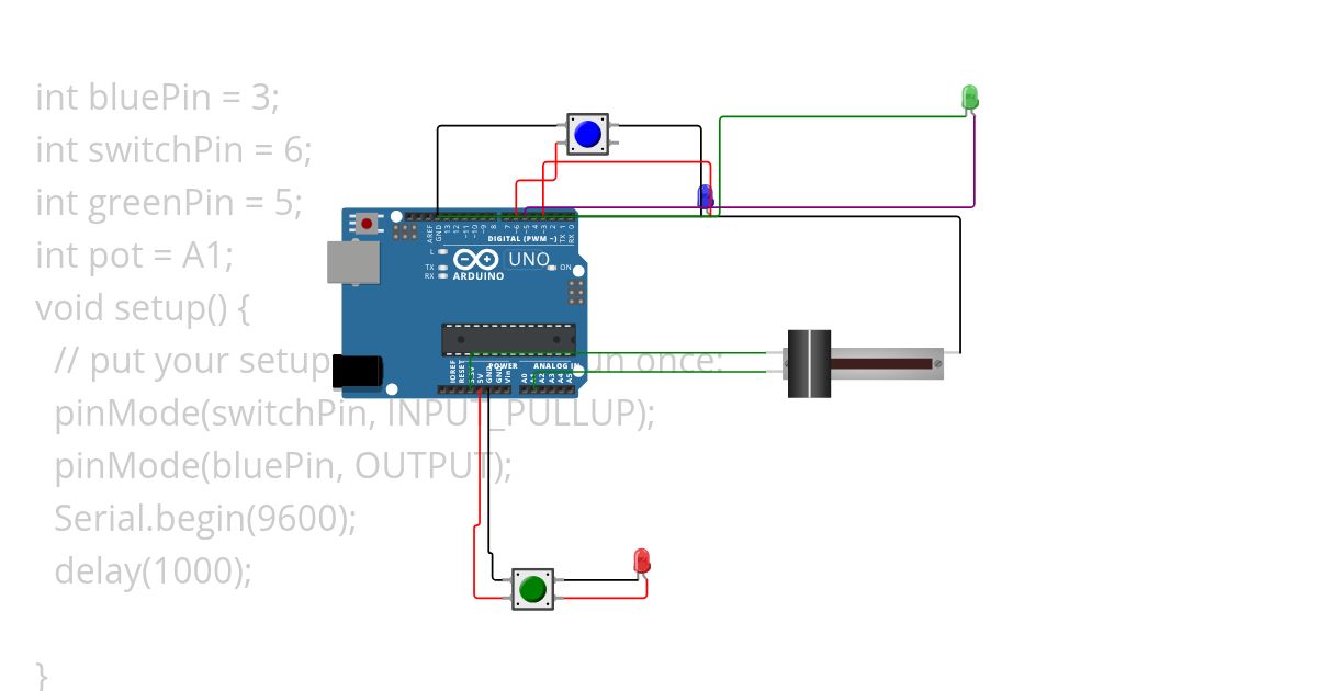 led with button simulation