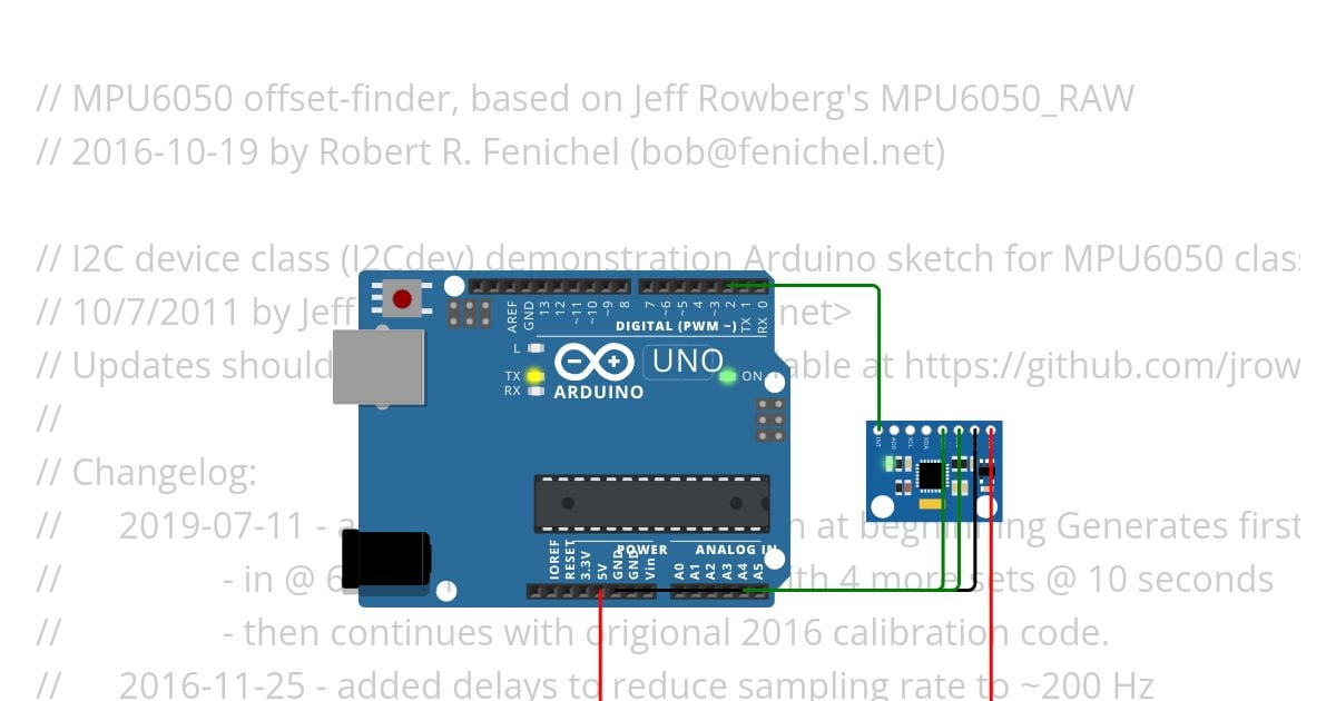 MPU6050 zero Copy simulation