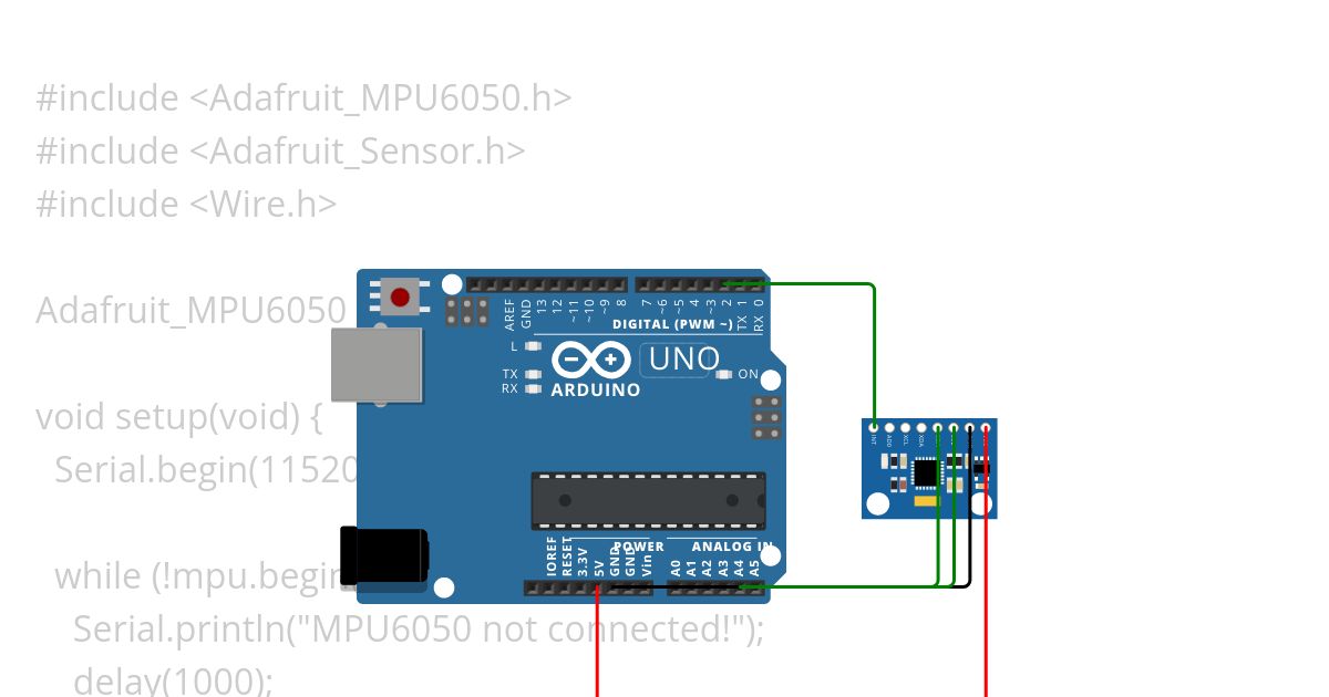 MPU6050 adafruit demo simulation