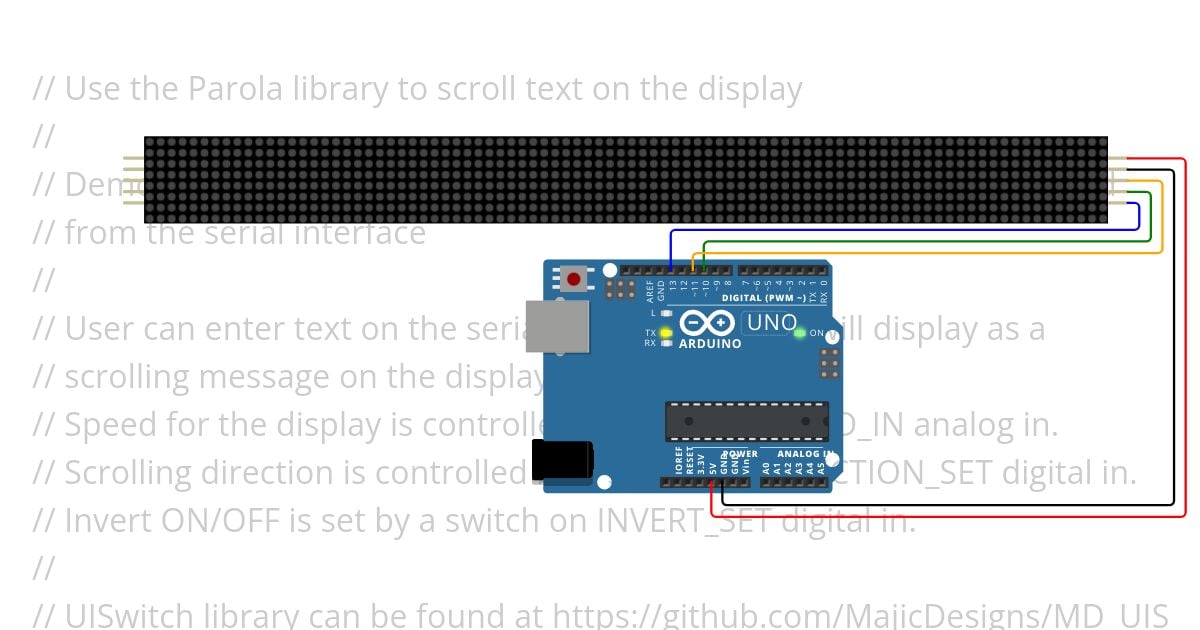 LEDmatrix Parola_Scrolling.ino Copy simulation